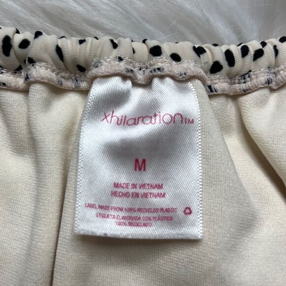 Xhilaration Speckled Leopard Print Cheeky Bikini Bottoms Cram & Black Medium - Picture 4 of 4